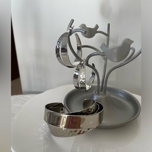 Stella & Dot - Chrome Bracelet and Earrings Set